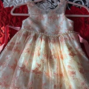 American Princess Cream and Pink Floral Dress